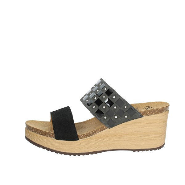Scholl Shoes Platform Slippers Black MOIRA