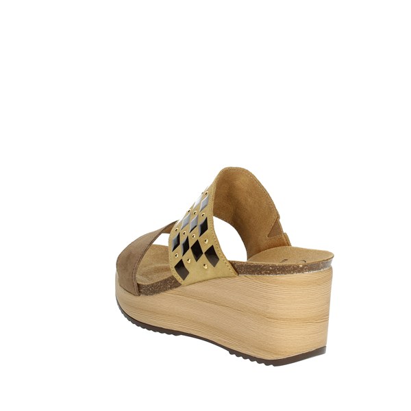 Scholl Shoes Platform Slippers Brown MOIRA