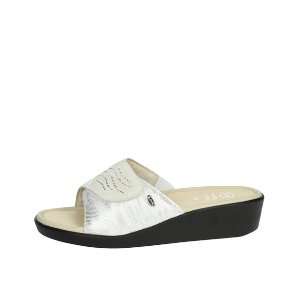 Scholl Shoes Flat Slippers Silver LEDEL STRASS