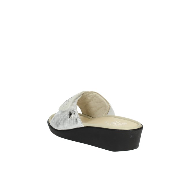 Scholl Shoes Flat Slippers Silver LEDEL STRASS