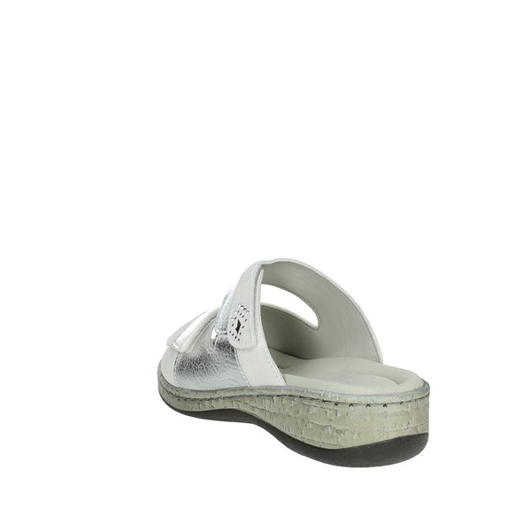 Scholl Shoes Flat Slippers White/Silver MARINELLA