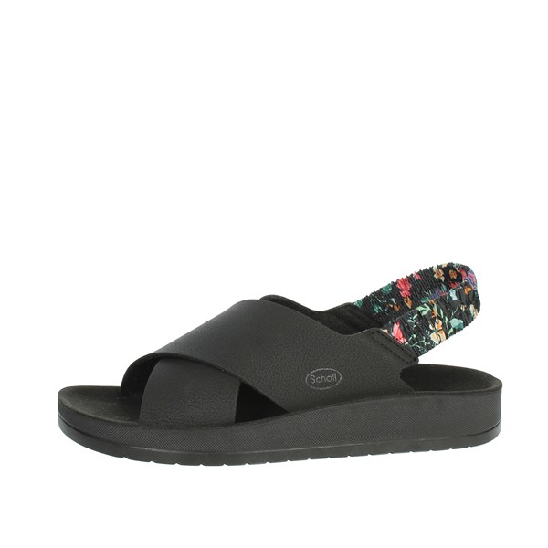 Scholl Shoes Flat Sandals Black ELLA CROSS