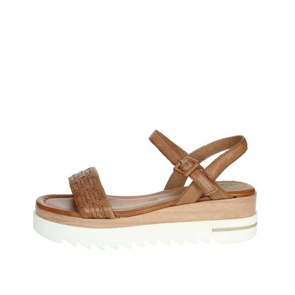 Marco Tozzi Shoes Platform Sandals Brown leather 2-88712-28