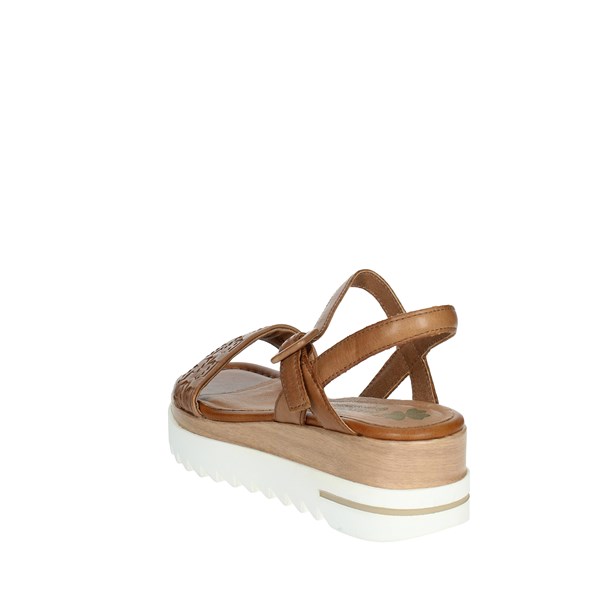 Marco Tozzi Shoes Platform Sandals Brown leather 2-88712-28