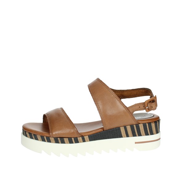 Marco Tozzi Shoes Platform Sandals Brown leather 2-28730-28