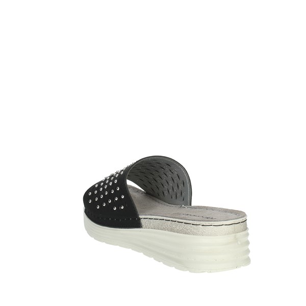 Riposella Shoes Platform Slippers Black COMACCHIO