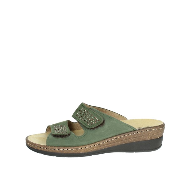Cinzia Soft Shoes Flat Slippers Dark Green MQ302B