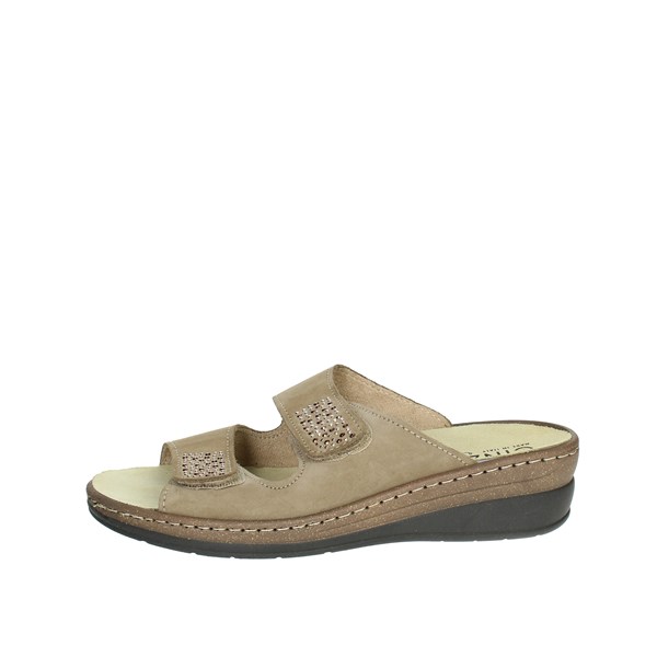 Cinzia Soft Shoes Flat Slippers Brown Taupe MQ302B