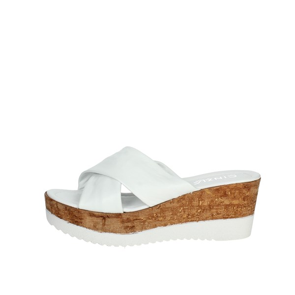 Cinzia Soft Shoes Platform Slippers White IAF52974