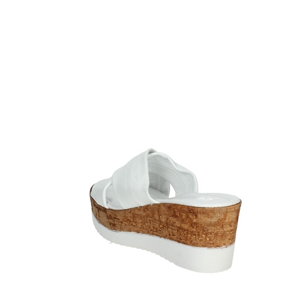 Cinzia Soft Shoes Platform Slippers White IAF52974