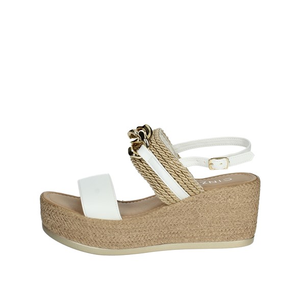 Cinzia Soft Shoes Platform Sandals White/Gold CD521631C