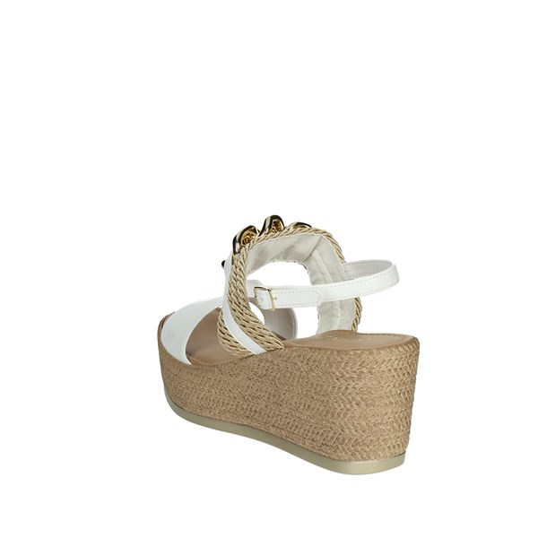 Cinzia Soft Shoes Platform Sandals White/Gold CD521631C