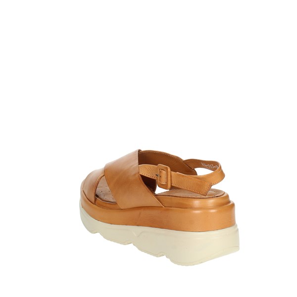 Cinzia Soft Shoes Platform Sandals Brown leather TD004