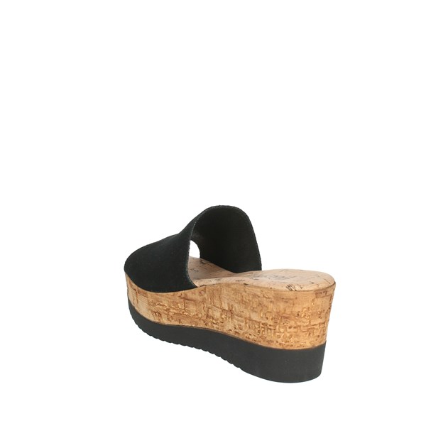 Flexistep Shoes Platform Slippers Black IAF53323-C