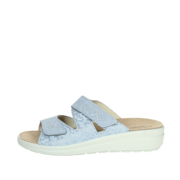 Grunland Shoes Flat Slippers Sky-blue CE0834-59