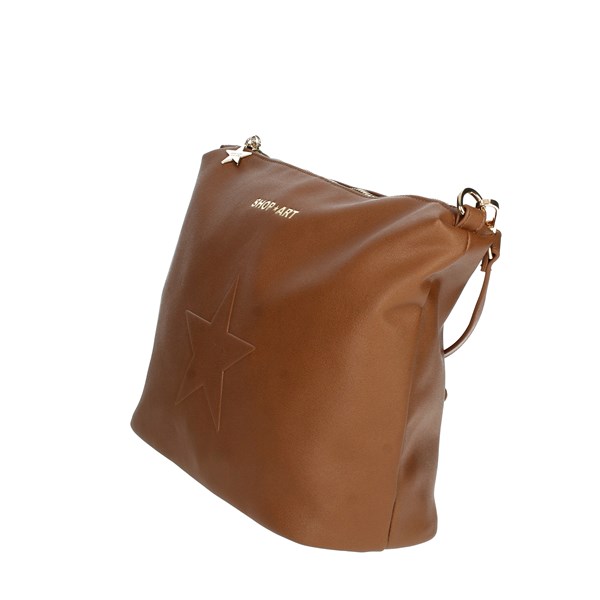 Shop Art Accessories Bags Brown leather SAAF220097