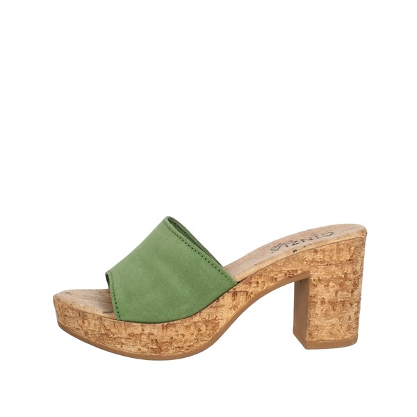 Cinzia Soft Shoes Heeled Slippers Green IAF153324-C