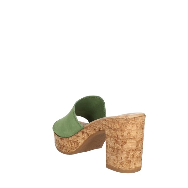Cinzia Soft Shoes Heeled Slippers Green IAF153324-C