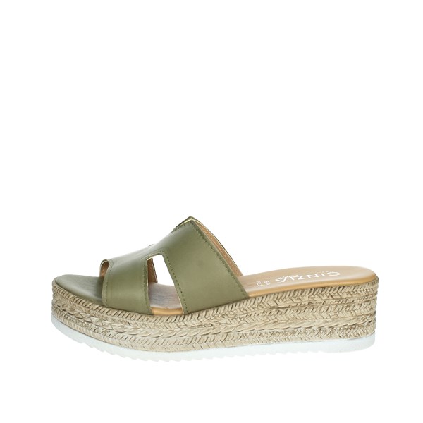 Cinzia Soft Shoes Platform Slippers Green IAF13342