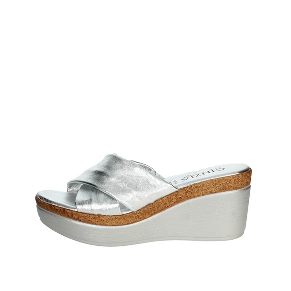 Cinzia Soft Shoes Platform Slippers Silver IAF302974-L