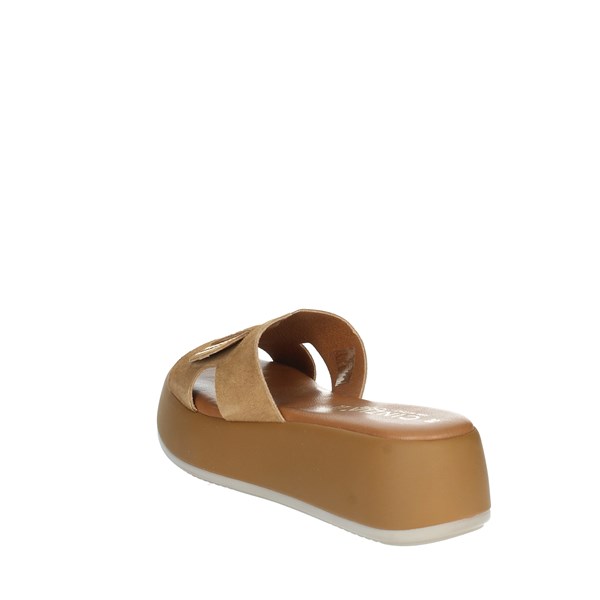Cinzia Soft Shoes Platform Slippers Brown leather CB25828-C