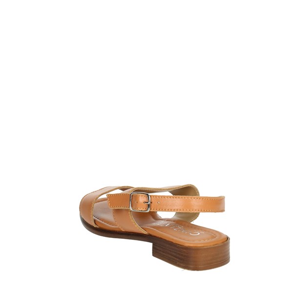 Cinzia Soft Shoes Flat Sandals Brown leather IAF233057