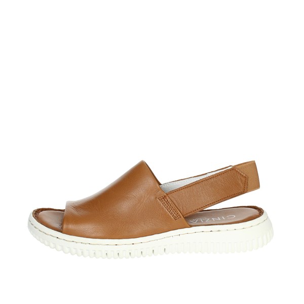 Cinzia Soft Shoes Flat Sandals Brown leather PQ1124308