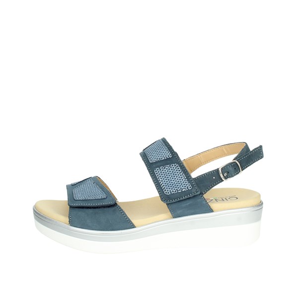 Cinzia Soft Shoes Platform Sandals Blue IO10694PNBB