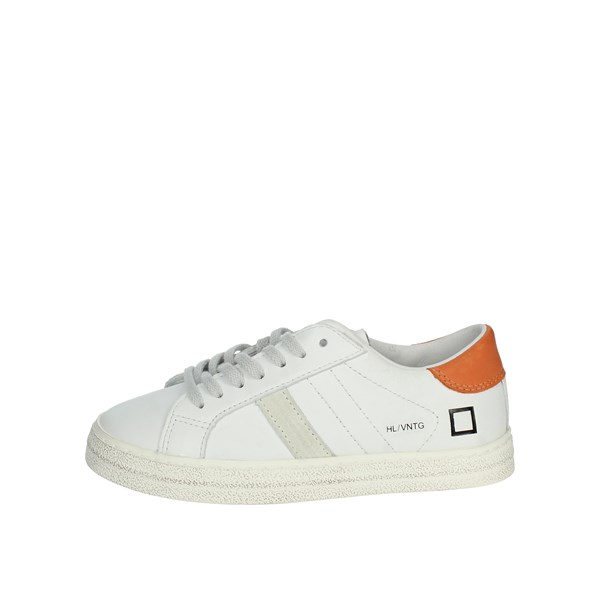D.a.t.e. Shoes Sneakers White/Orange J381-HL-VC-WO2