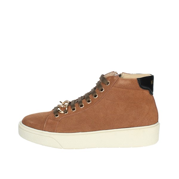 Keys Shoes Sneakers Brown leather K-8433