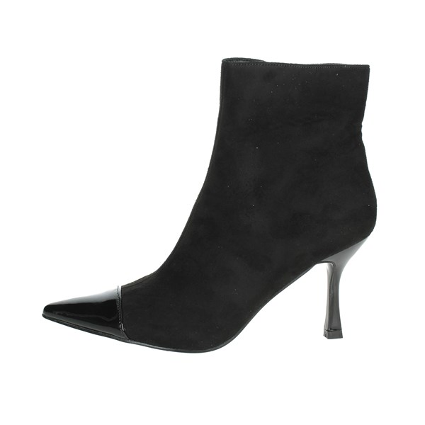 Keys Shoes Heeled Ankle Boots Black K-8700