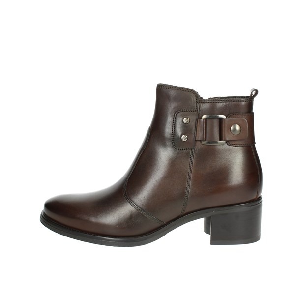 Keys Shoes Low Ankle Boots Brown K-8530