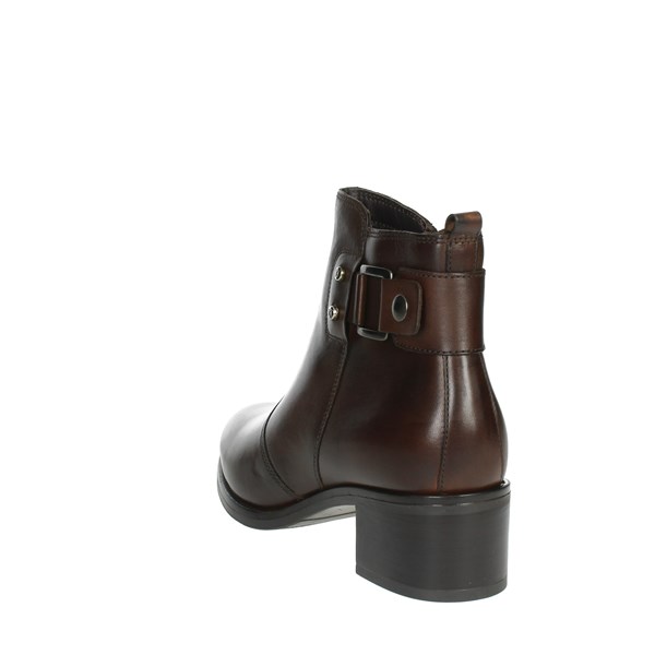 Keys Shoes Low Ankle Boots Brown K-8530