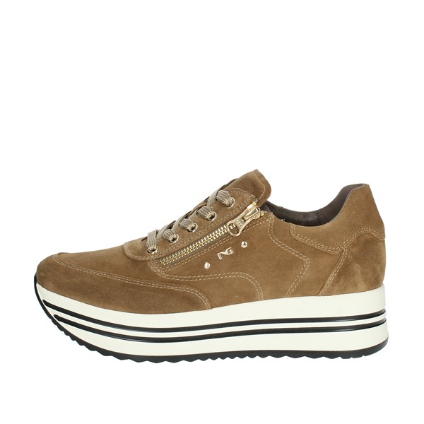 Nero Giardini Shoes Sneakers Brown leather I308382D