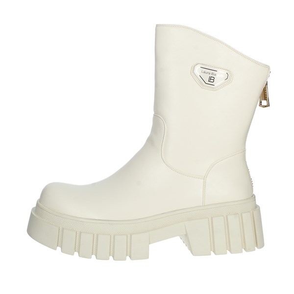 Laura Biagiotti Shoes Low Ankle Boots Creamy white 8289