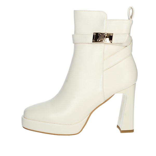 Laura Biagiotti Shoes Heeled Ankle Boots Creamy white 8342