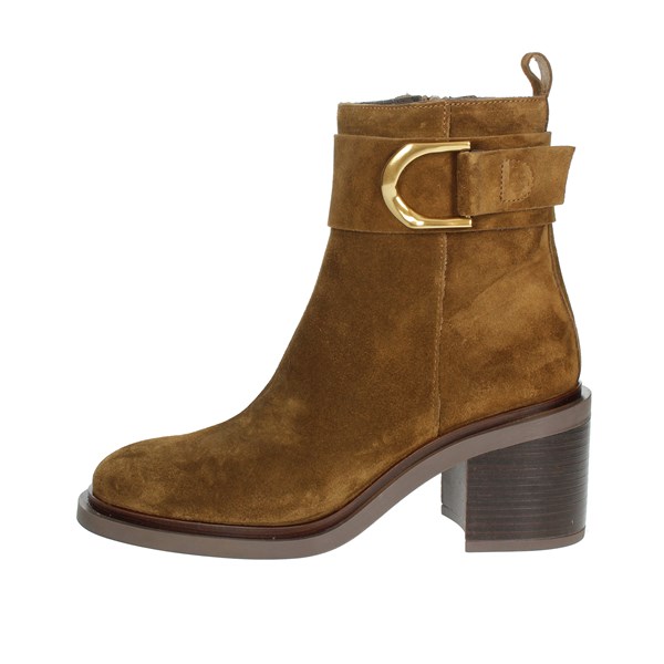 Alpe Shoes Heeled Ankle Boots Brown leather 2738.11.01