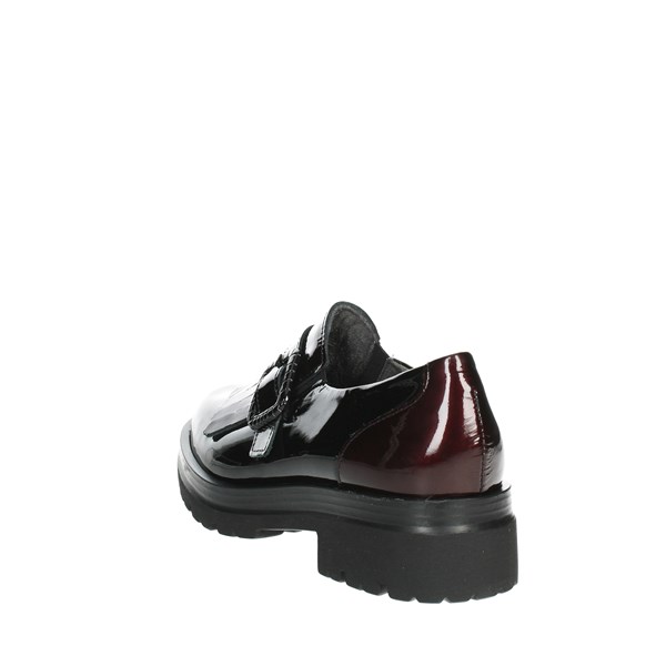 Pitillos Shoes Moccasin Black/Burgundy 5361