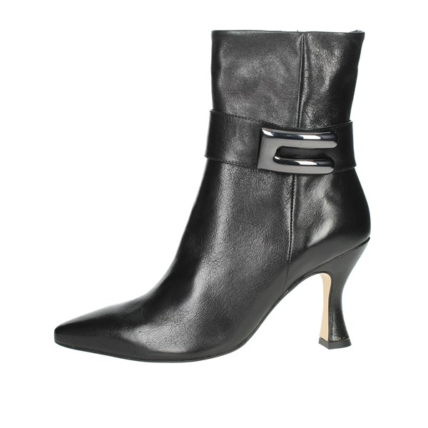 Paola Ferri Shoes Heeled Ankle Boots Black D3301