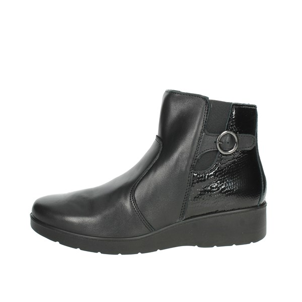 Imac Shoes Wedge Ankle Boots Black 455580