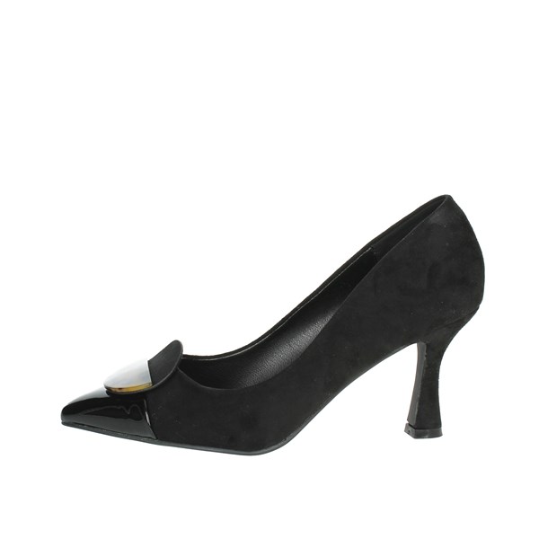 Gold & Gold Shoes Pumps Black GD836