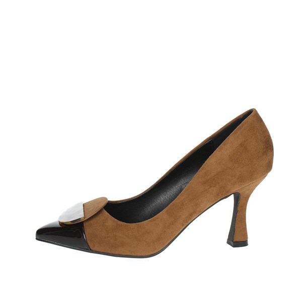 Gold & Gold Shoes Pumps Brown leather GD836
