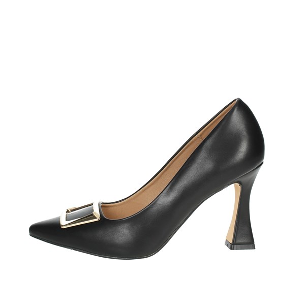 Gold & Gold Shoes Pumps Black GD833