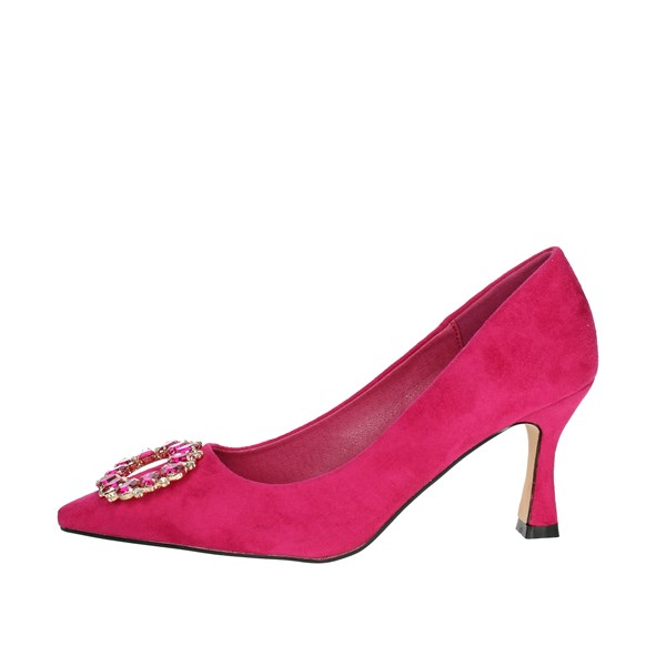 Gold & Gold Shoes Pumps Fuchsia GP529