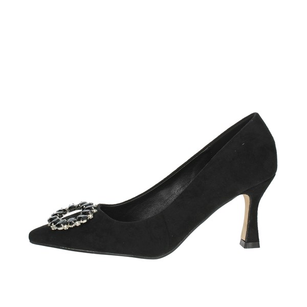 Gold & Gold Shoes Pumps Black GP529