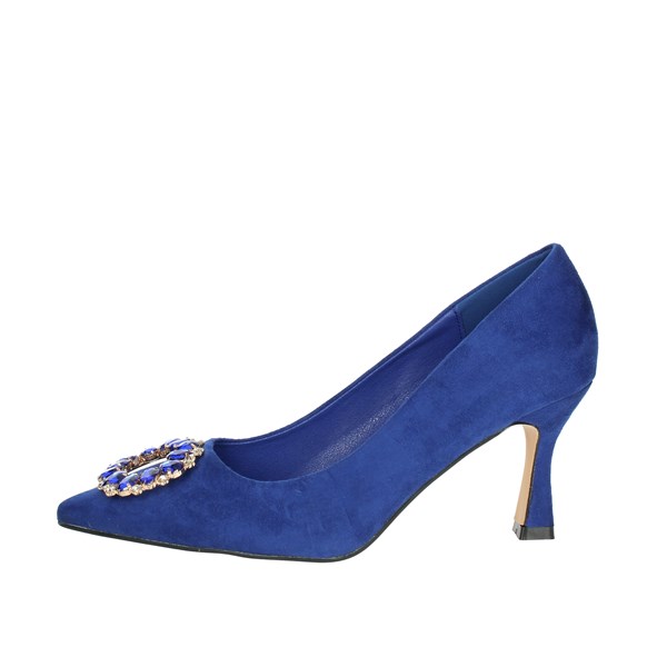 Gold & Gold Shoes Pumps Blue GP529