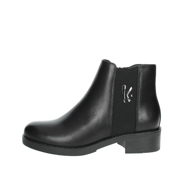 Keys Shoes Low Ankle Boots Black K-8571