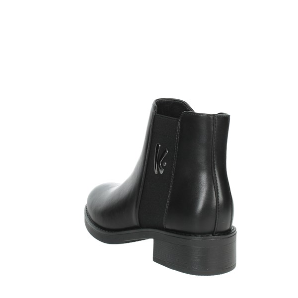 Keys Shoes Low Ankle Boots Black K-8571