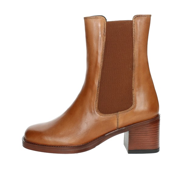 Paola Ferri Shoes Heeled Ankle Boots Brown leather D3309