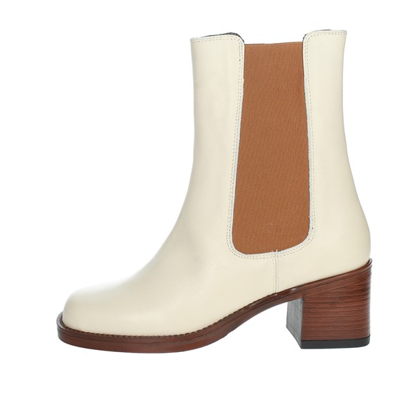 Paola Ferri Shoes Heeled Ankle Boots Beige D3309